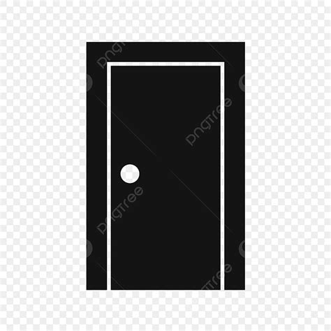 Opening Door Silhouette Vector PNG, Vector Door Icon, Door Icons, Door Clipart, Black Door Icon ...