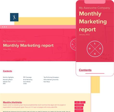 Create Your Team's Monthly Marketing Report | Xtensio