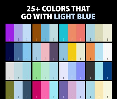 25+ Best Colors That Go With Light Blue: Light Blue Color Palettes ...