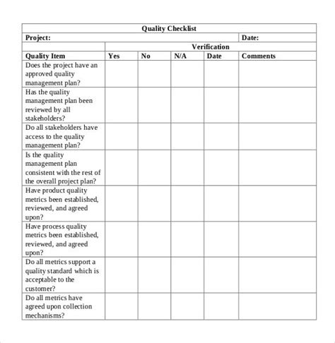 38+ Checklist Templates - Word, PDF, Google Docs | Checklist template, Pinterest checklist ...