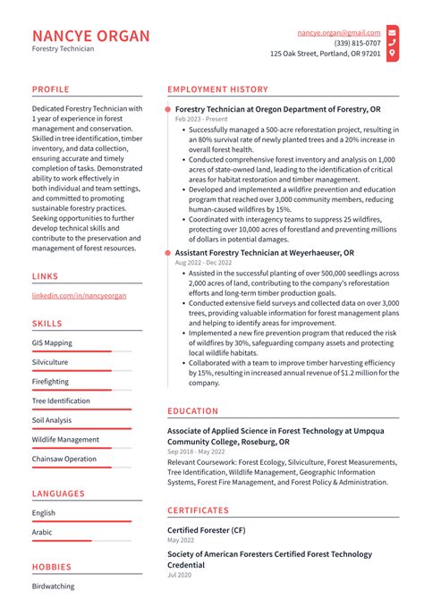 Top 17 Forestry Technician Resume Objective Examples