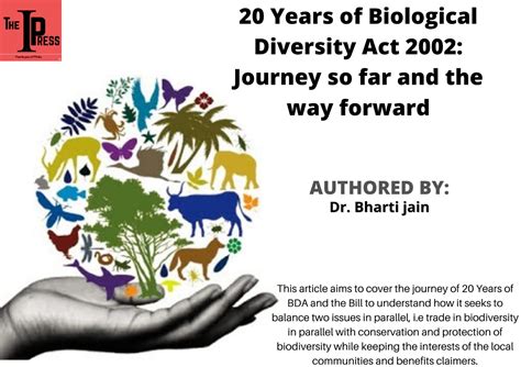 20 YEARS OF THE BIOLOGICAL DIVERSITY ACT 2002: JOURNEY SO FAR AND THE ...