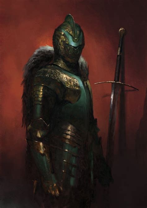 Green Knight by Antti Hakosaari : ImaginaryKnights | Character art ...