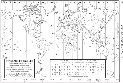 World Time Zone Map