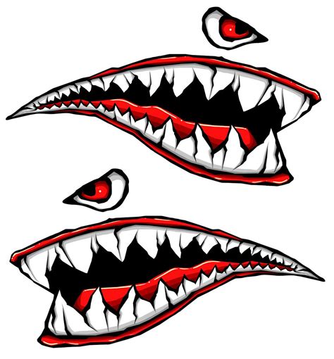 Shark Teeth P 40 warhawk | Shark teeth, Bike stickers, Motorcycle stickers