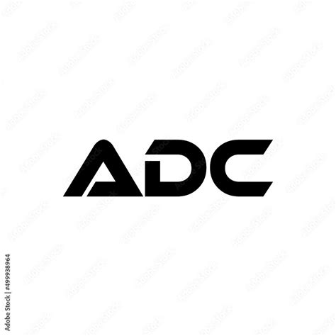 ADC letter logo design with white background in illustrator, vector ...