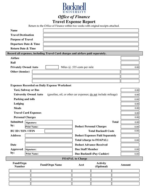 Travel Expense Report | Templates at allbusinesstemplates.com