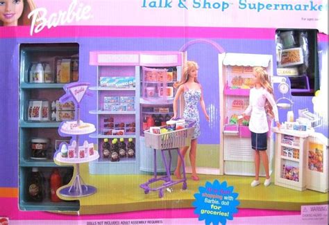 Barbie Talk & Shop Supermarket Playset with Talking Shopping Cart by Mattel, 2000 | Barbie store ...