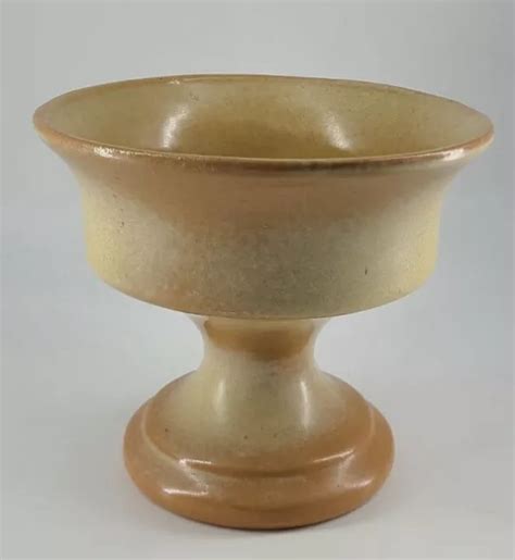 VINTAGE FRANKOMA DESERT Gold Ceramic Pedestal Planter/Compote F52 £19.18 - PicClick UK