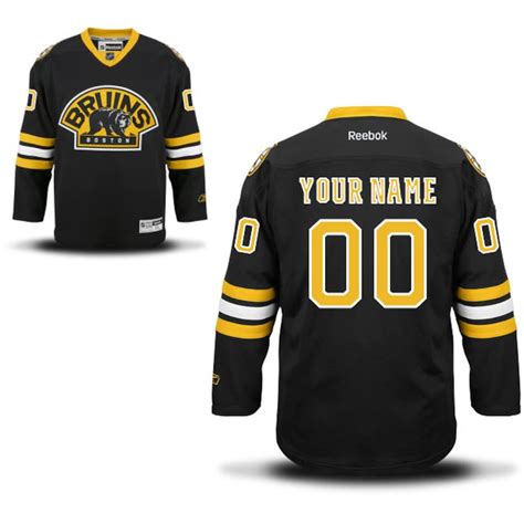 Reebok Boston Bruins Men's Premier Alternate Custom Jersey - Black ...