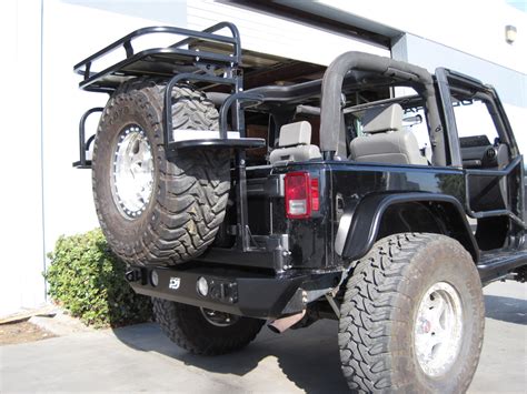 Jeep wrangler tire carrier rack