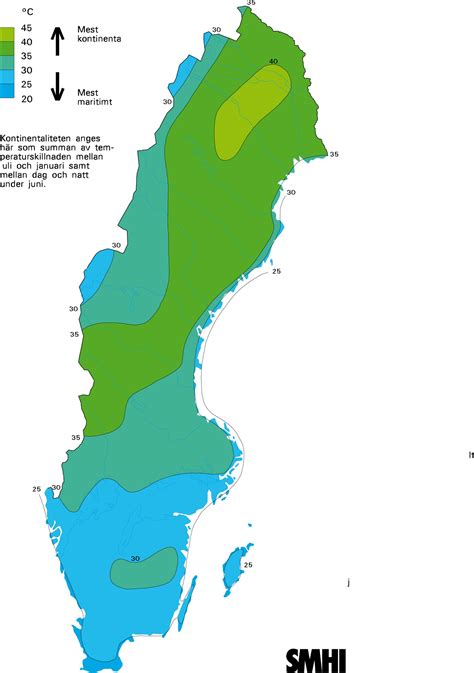 Sweden climate map - Climate map of Sweden (Northern Europe - Europe)