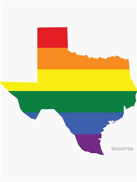 "TEXAS STATE GAY PRIDE FLAG" Sticker for Sale by SOVART69 | Redbubble