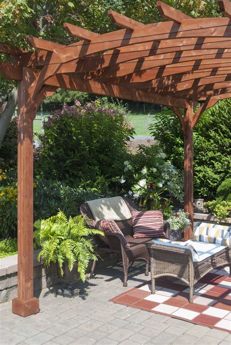 10x12 Wood Pergola Kit (Canyon Brown) - YardCraft