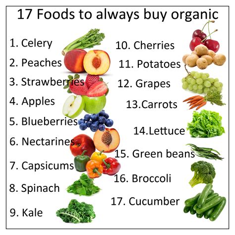 List Of Organic Food