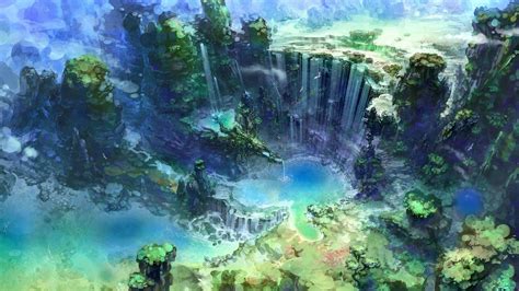 artwork, Fantasy Art, Waterfall, Water, Nature Wallpapers HD / Desktop and Mobile Backgrounds