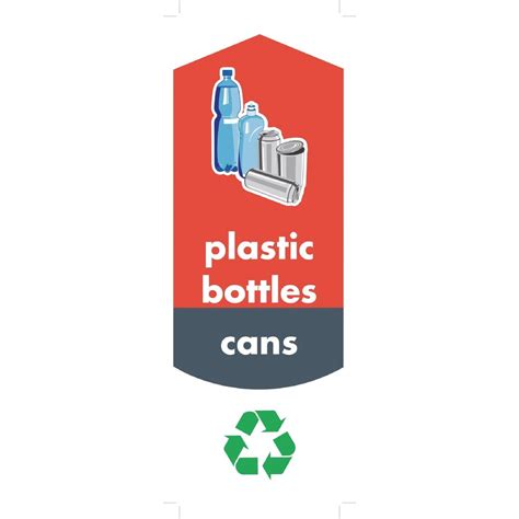 Rubbermaid Bottle and Can Recycling Stickers by Rubbermaid-GH182