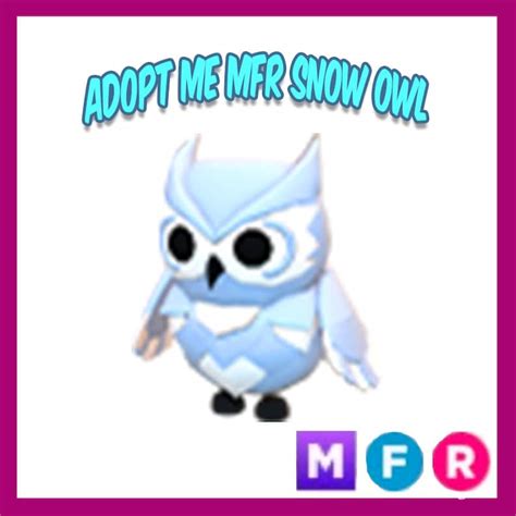 Adopt Me MFR Snow Owl mega Neon Fly Ride Cheap and Fast - Etsy Australia