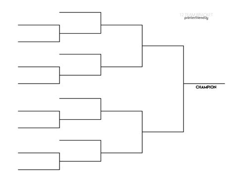 12 Team Bracket Template