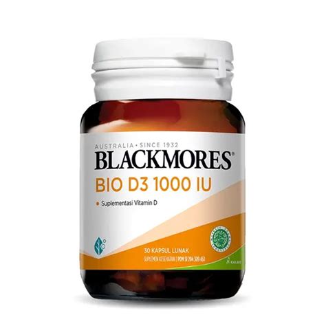 Blackmores Vitamin D3 1000 IU / Bio D3 1000 IU 60 Kapsul - Kegunaan, Efek Samping, Dosis dan ...