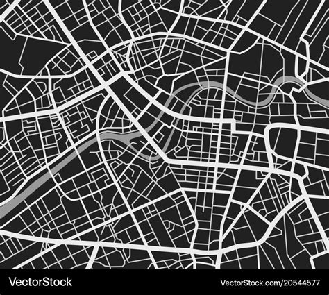 Black and white travel city map urban transport Vector Image