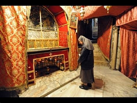 The exact place where Jesus was born. the Church of the Nativity in Bethlehem. - YouTube