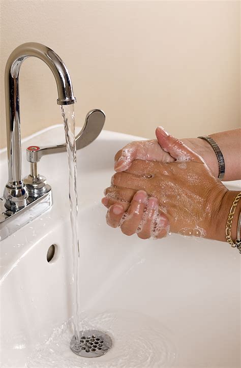 Free picture: hand, washing, soap, two, hands, scrubbing, one