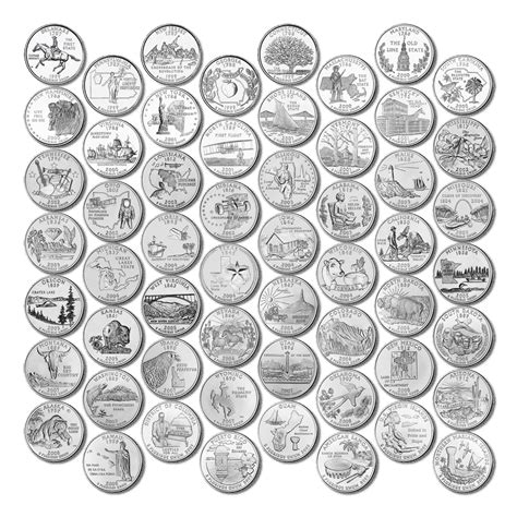 State Coin Rings Made From Silver State Quarters - Sizes 4.25 - 12 - A ...