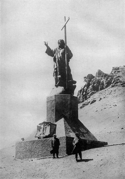 Christ the Redeemer of the Andes - statue erected in 1904 on boundary ...