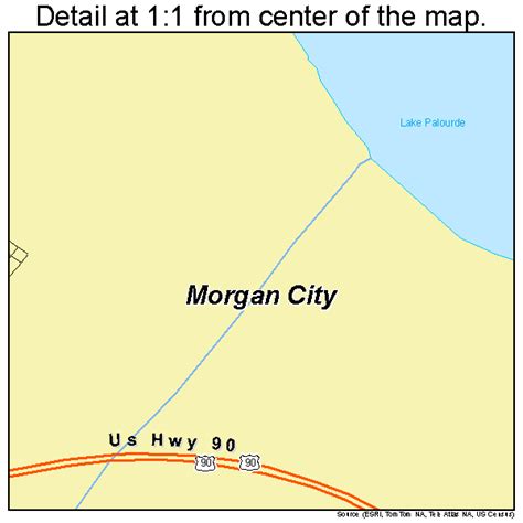 Morgan City Louisiana Street Map 2252040