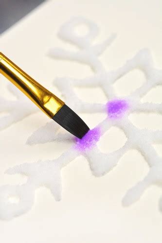 Snowflake Salt Painting | Easy Salt Painted Snowflakes