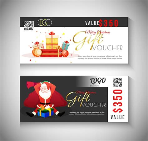 Premium Vector | Christmas coupon