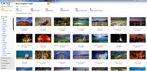 Bing Launches Gallery of All Past Homepage Photos