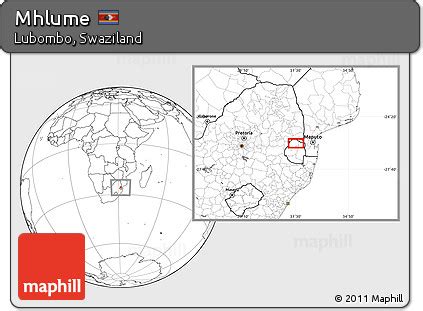 Free Blank Location Map of Mhlume