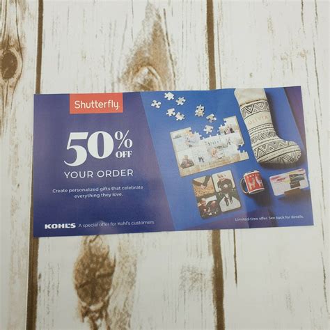 Shutterfly 50% Off Your Order One Regular Price Promo Code Coupon Exp ...