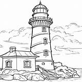 Lighthouse Coloring Pages sketch template