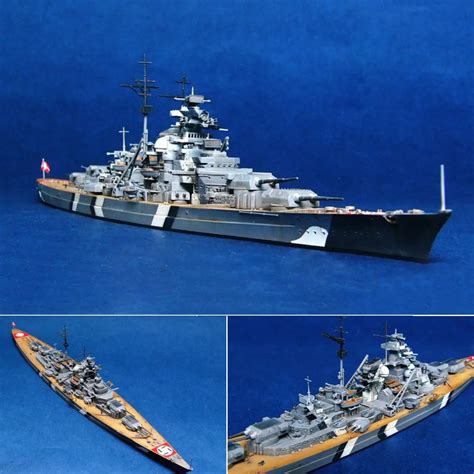 1/700 Scale the World War II Germany Navy Battleship KMS Bismarck Battleship Ship Model Kit Ship ...