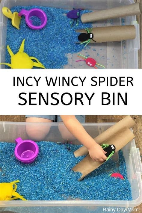 Incy Wincy Spider Sensory Bin for Toddlers | Nursery rhymes preschool ...