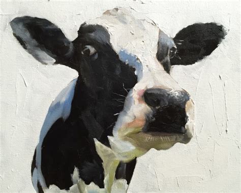 Cow Painting Cow Art Cow PRINT Cow Oil Painting Holstein Cow