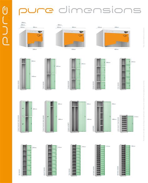 locker dimensions - Pure Lockers