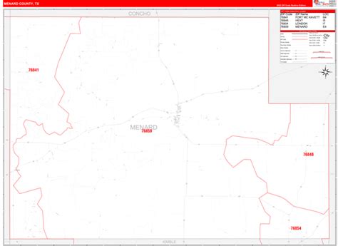 Menard County, TX Map Book - Red Line