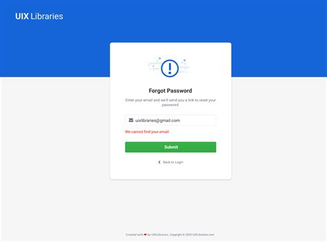 Forgot Password Page Design by uixlibrary on Dribbble