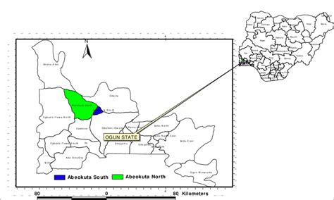 Map of Ogun State showing the study area | Download Scientific Diagram