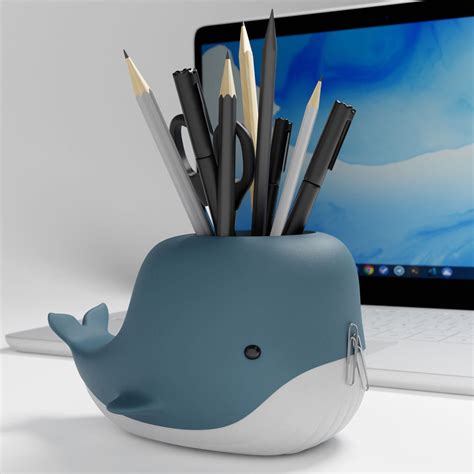 Moby Whale Desk Organiser - Red Candy