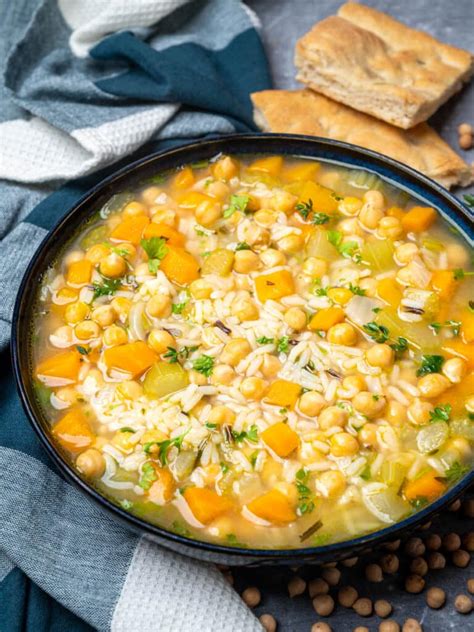 Instant Pot Chickpea Rice Soup - Vegan Cocotte