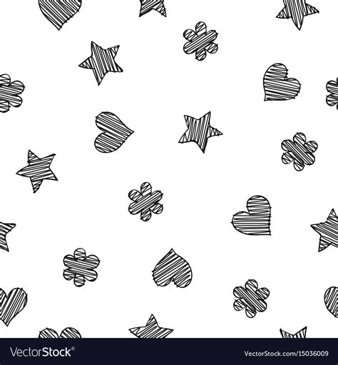 Black scribble shapes on white background Vector Image