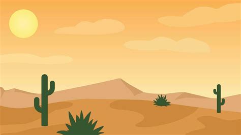 Desert landscape vector illustration. Canyon desert landscape with ...