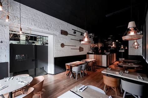 foorni.pl | Restauracja pizza | Modern minimalist interior, Pizzeria design, Minimalist interior