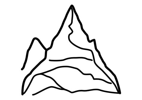 Mountain Pictures: Mountains Coloring Page