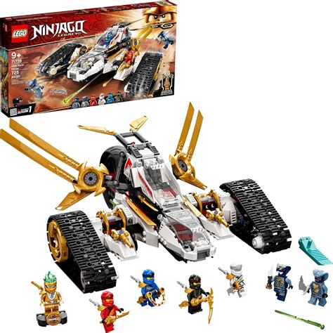 LEGO NINJAGO Legacy Ultra Sonic Raider 71739 Building Kit with a Motorcycle, Plane and ...